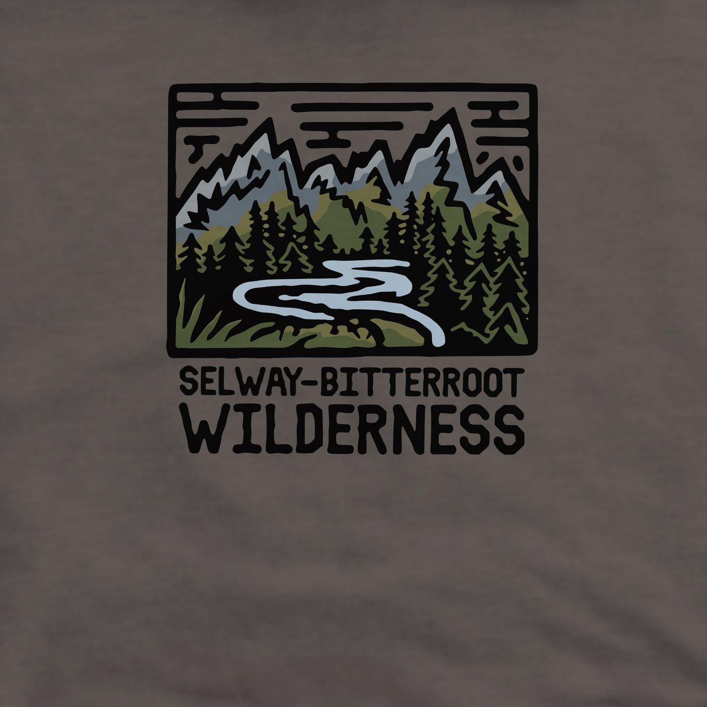Selway-Bitterroot Wilderness Crewneck Sweatshirt Adventure and Outdoors Themed Sweatshirt