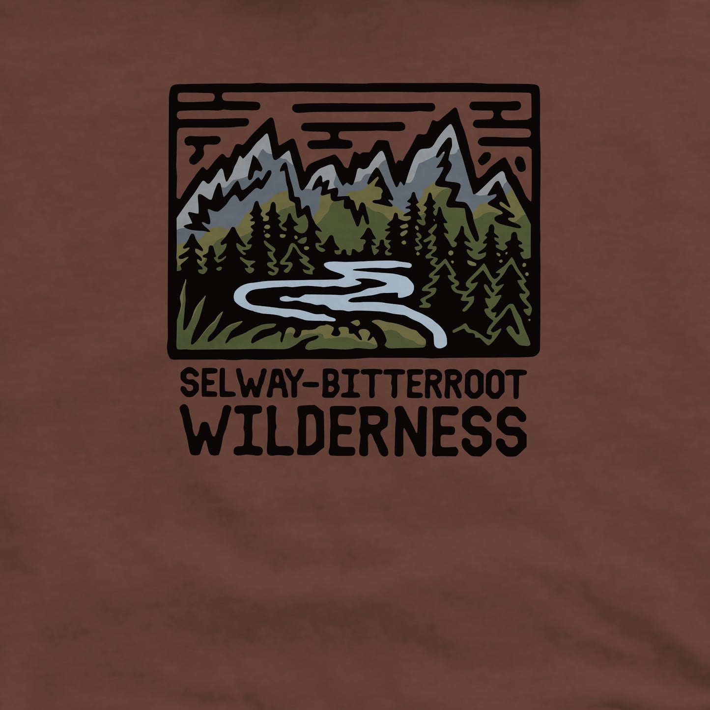 Selway-Bitterroot Wilderness Crewneck Sweatshirt Adventure and Outdoors Themed Sweatshirt
