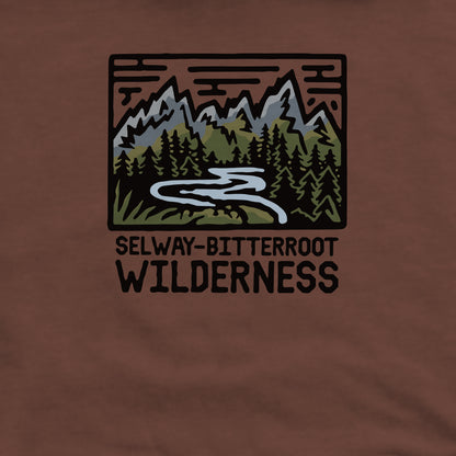 Selway-Bitterroot Wilderness Crewneck Sweatshirt Adventure and Outdoors Themed Sweatshirt