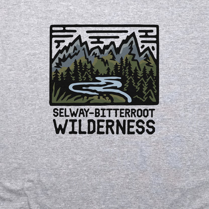 Selway-Bitterroot Wilderness Crewneck Sweatshirt Adventure and Outdoors Themed Sweatshirt