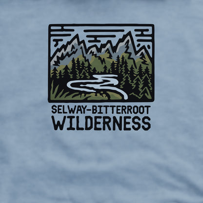 Selway-Bitterroot Wilderness Crewneck Sweatshirt Adventure and Outdoors Themed Sweatshirt