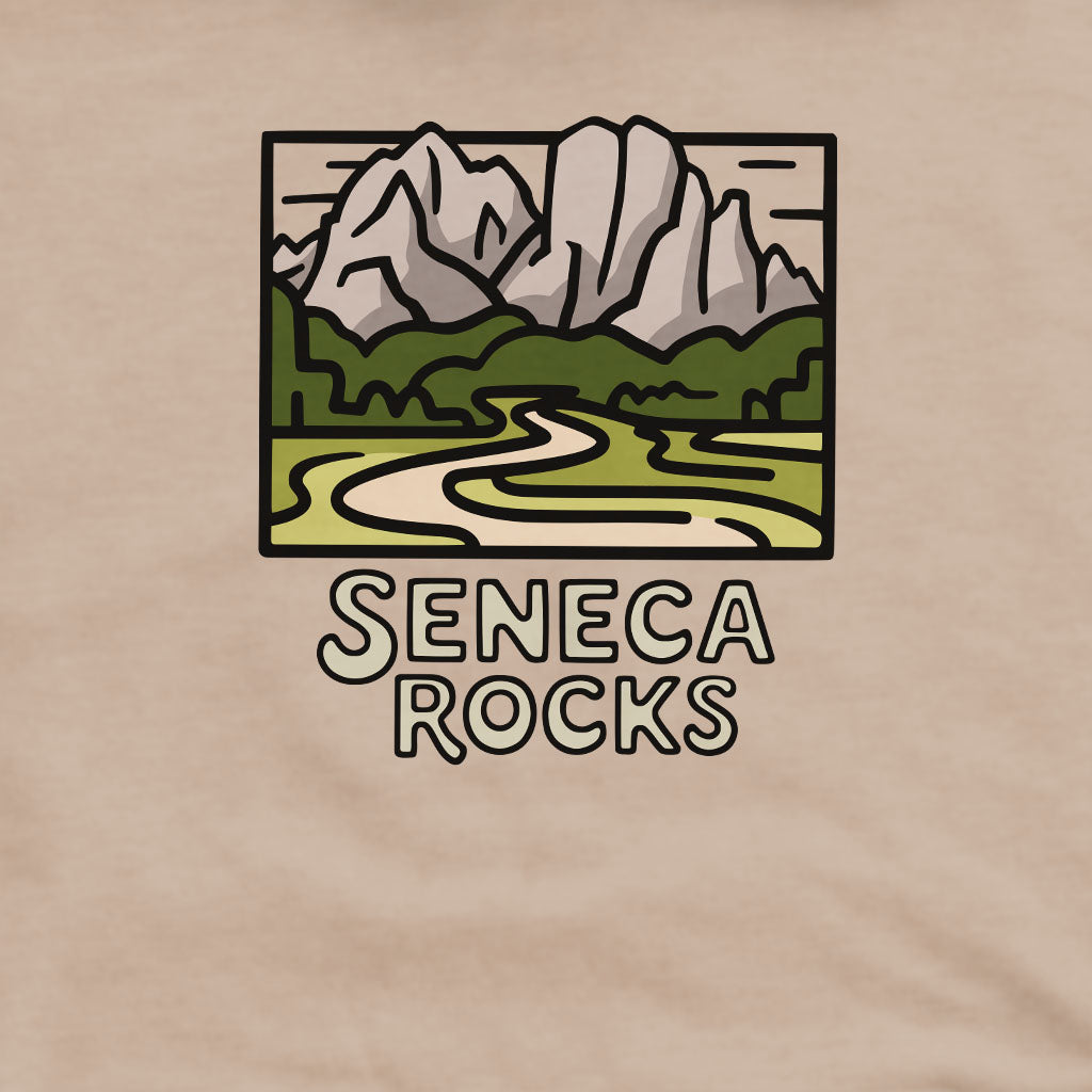 Seneca Rocks Crewneck Sweatshirt Adventure and Outdoors Themed Sweatshirt