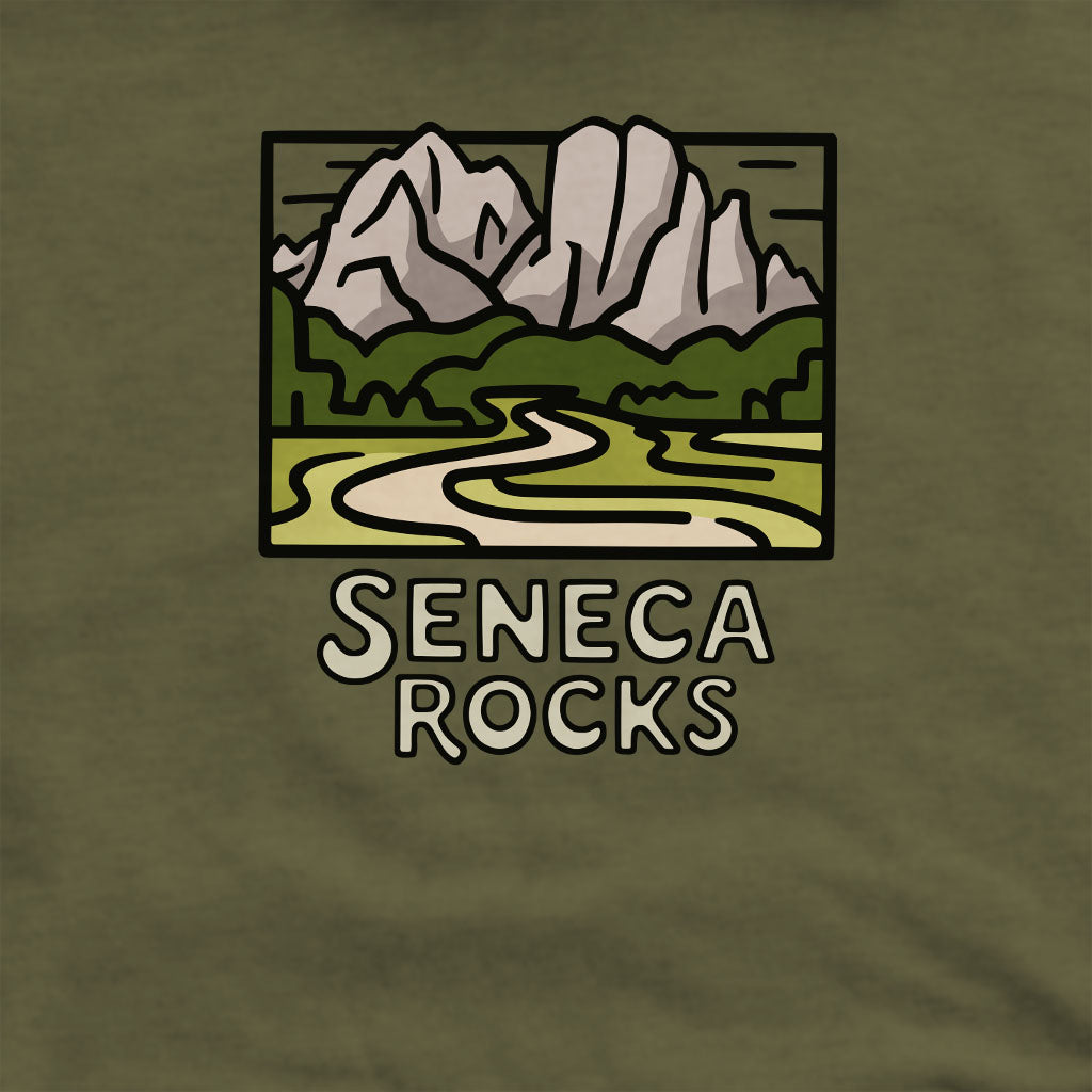 Seneca Rocks Crewneck Sweatshirt Adventure and Outdoors Themed Sweatshirt