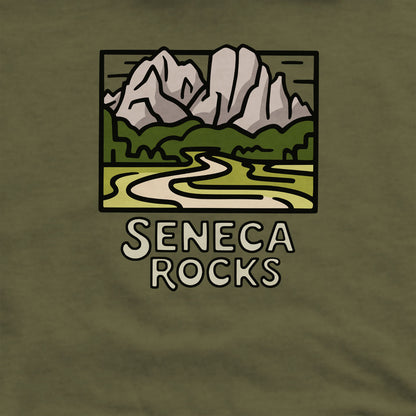 Seneca Rocks Crewneck Sweatshirt Adventure and Outdoors Themed Sweatshirt