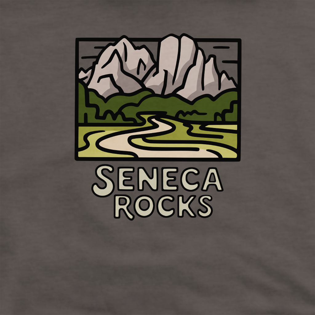 Seneca Rocks Crewneck Sweatshirt Adventure and Outdoors Themed Sweatshirt