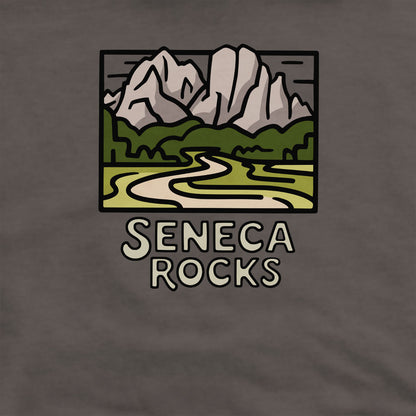 Seneca Rocks Crewneck Sweatshirt Adventure and Outdoors Themed Sweatshirt