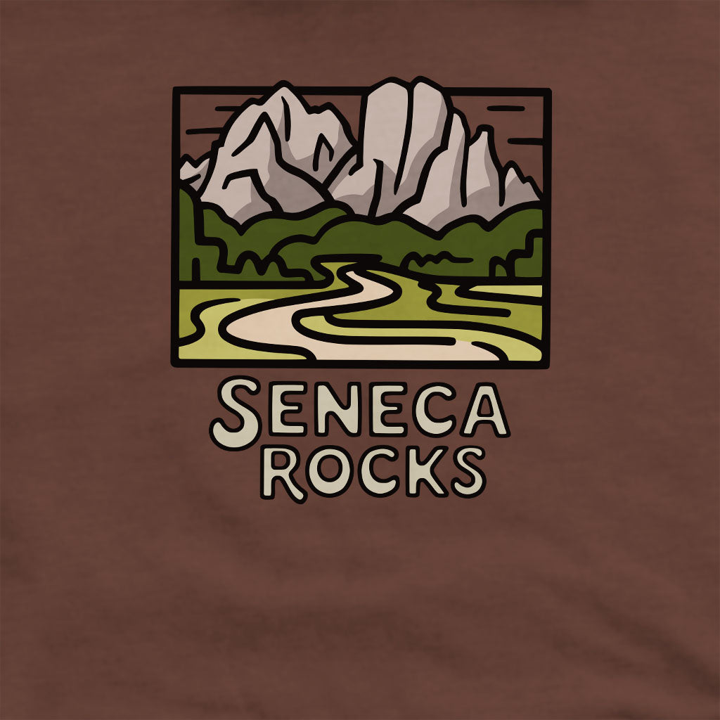 Seneca Rocks Crewneck Sweatshirt Adventure and Outdoors Themed Sweatshirt