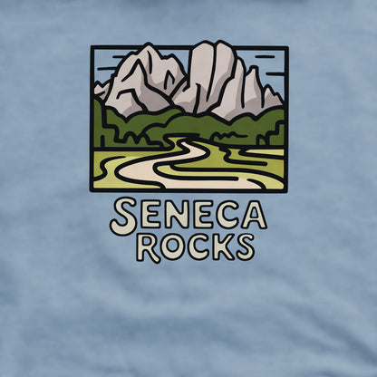 Seneca Rocks Crewneck Sweatshirt Adventure and Outdoors Themed Sweatshirt