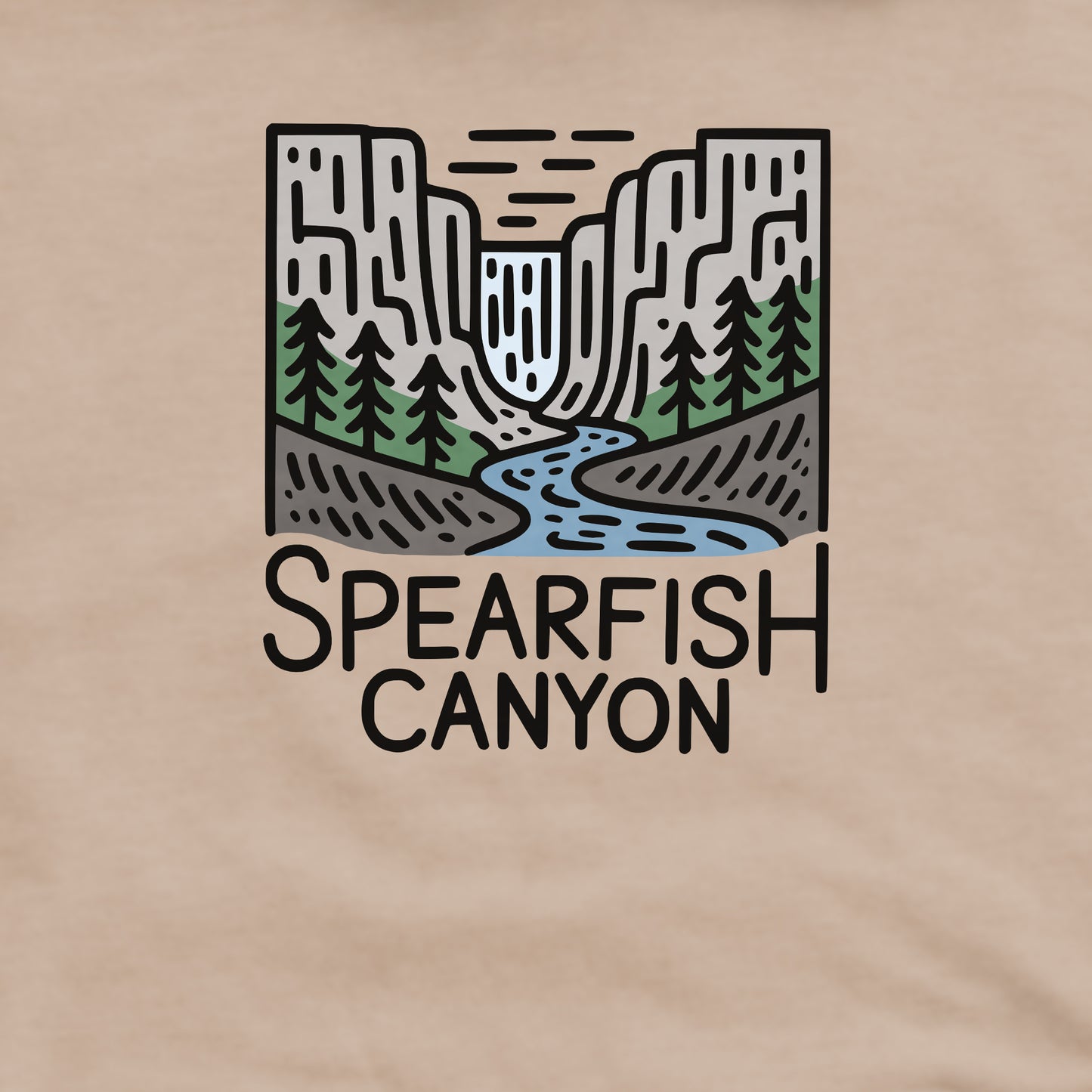Spearfish Canyon Crewneck Sweatshirt Adventure and Outdoors Themed Sweatshirt