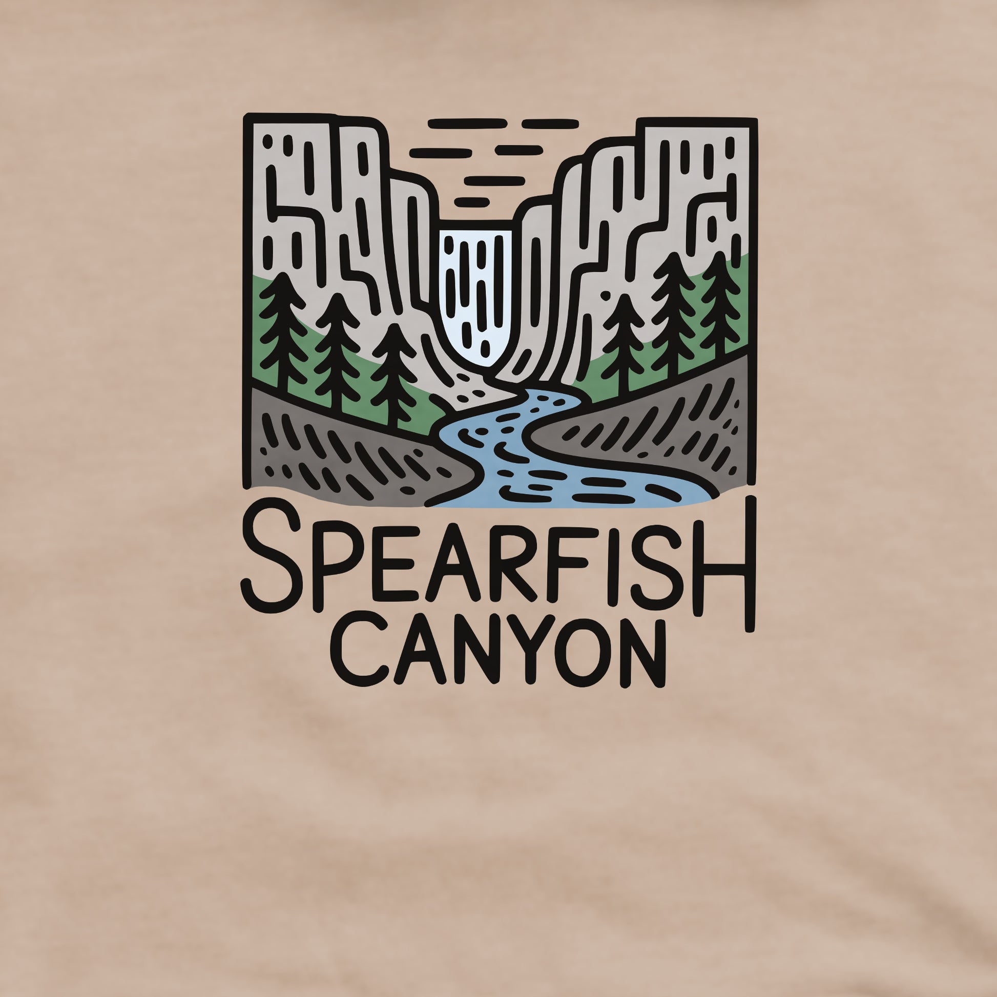 Spearfish Canyon Crewneck Sweatshirt Adventure and Outdoors Themed Sweatshirt