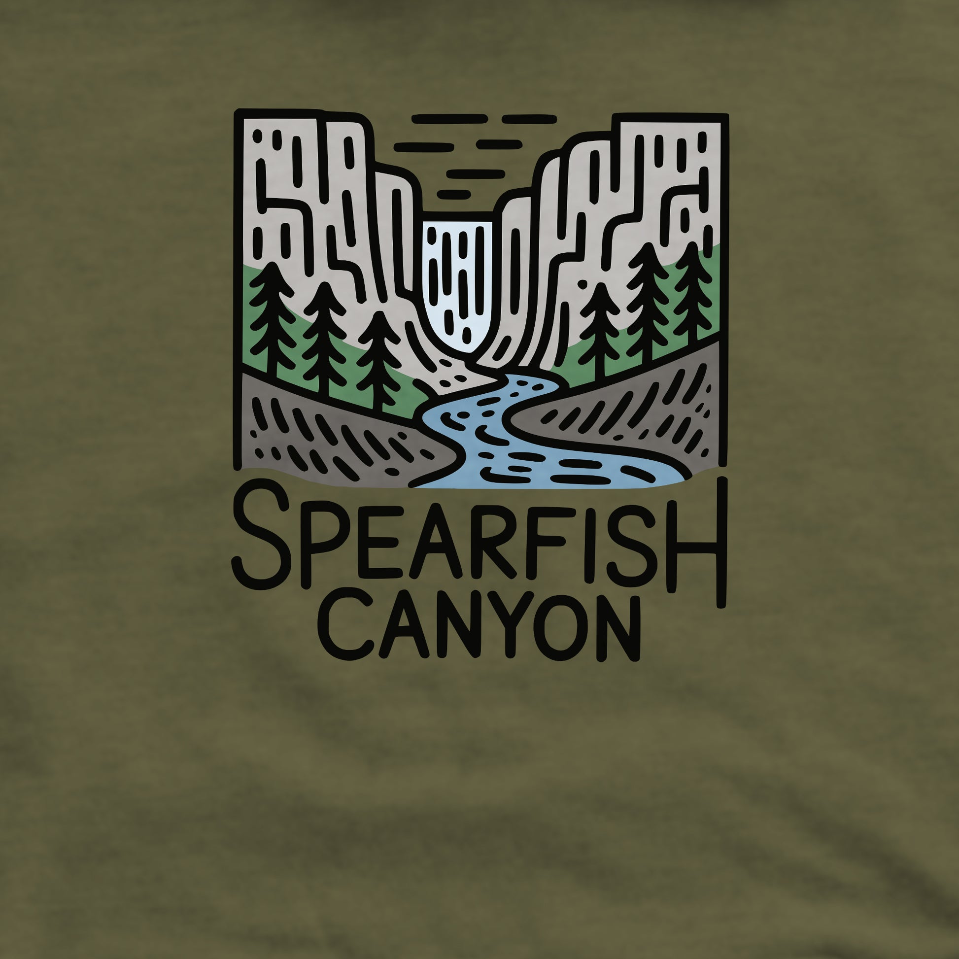 Spearfish Canyon Crewneck Sweatshirt Adventure and Outdoors Themed Sweatshirt