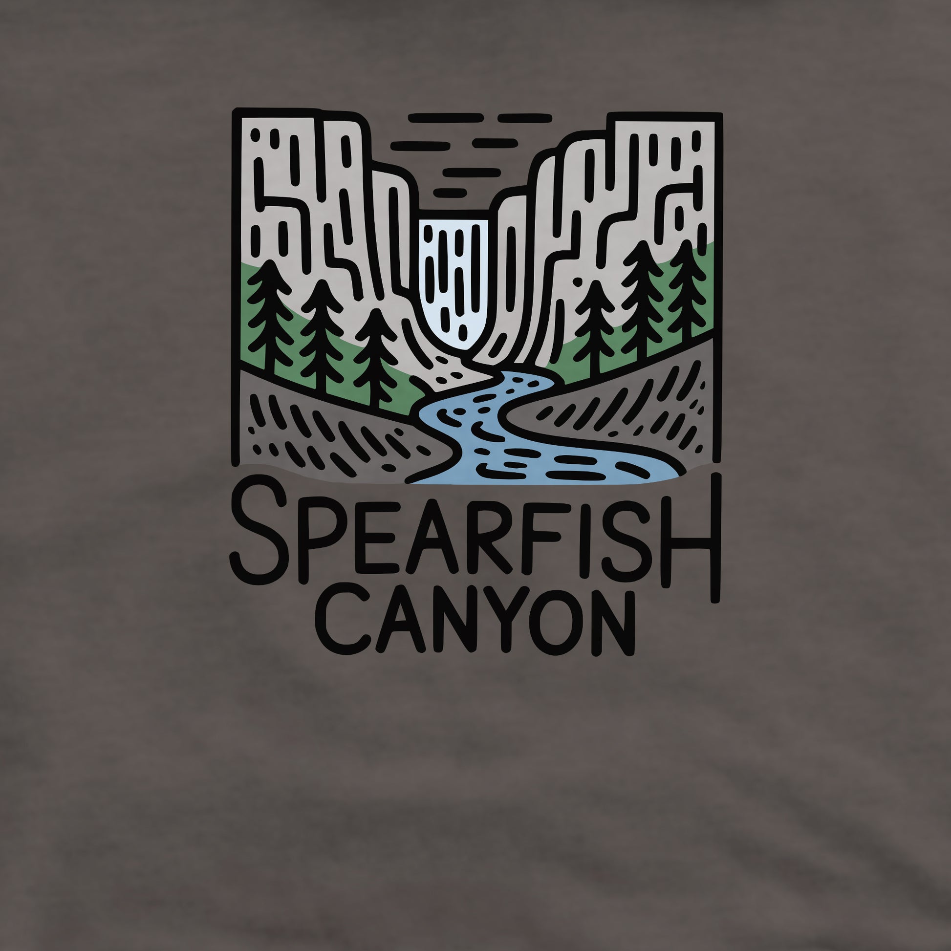 Spearfish Canyon Crewneck Sweatshirt Adventure and Outdoors Themed Sweatshirt