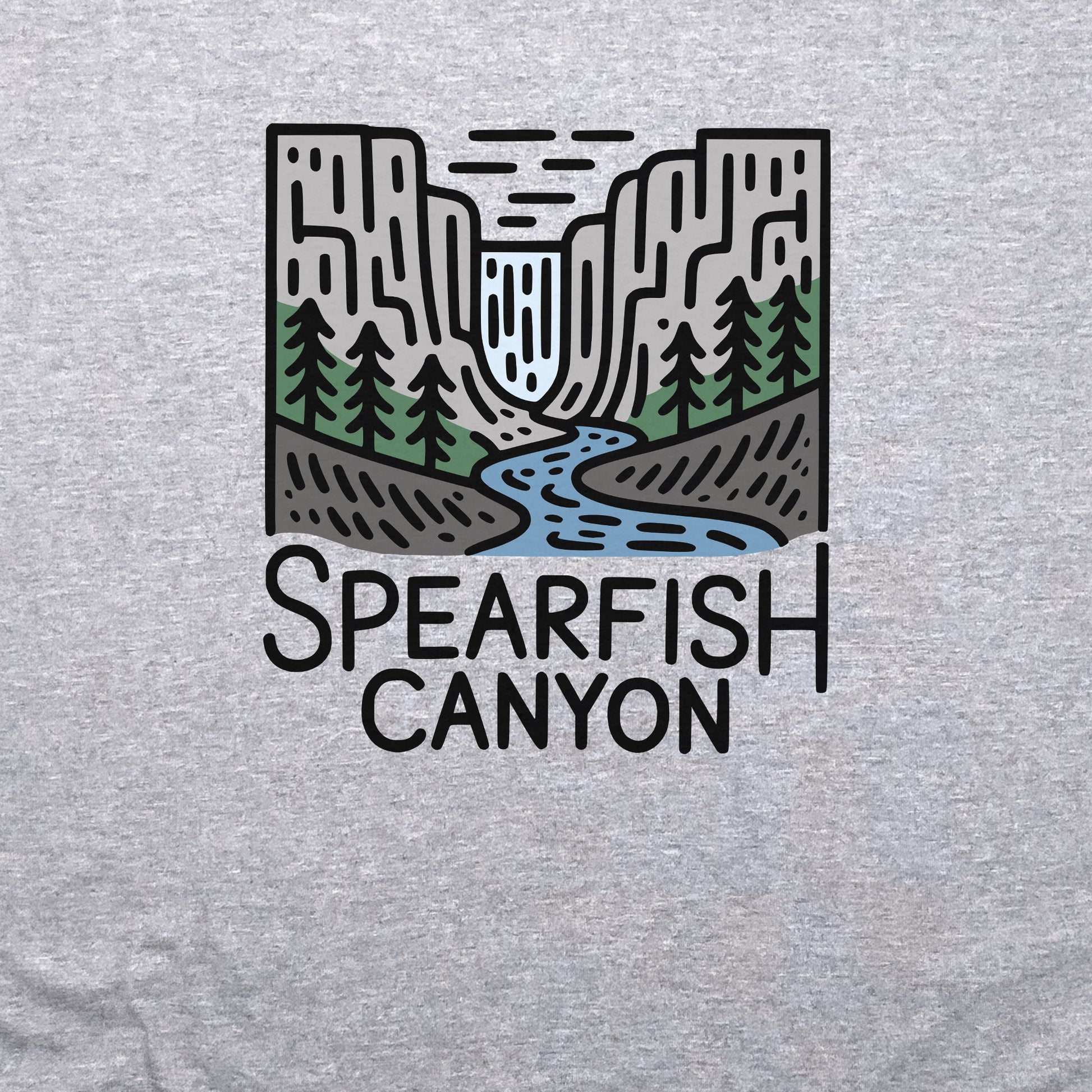 Spearfish Canyon Crewneck Sweatshirt Adventure and Outdoors Themed Sweatshirt