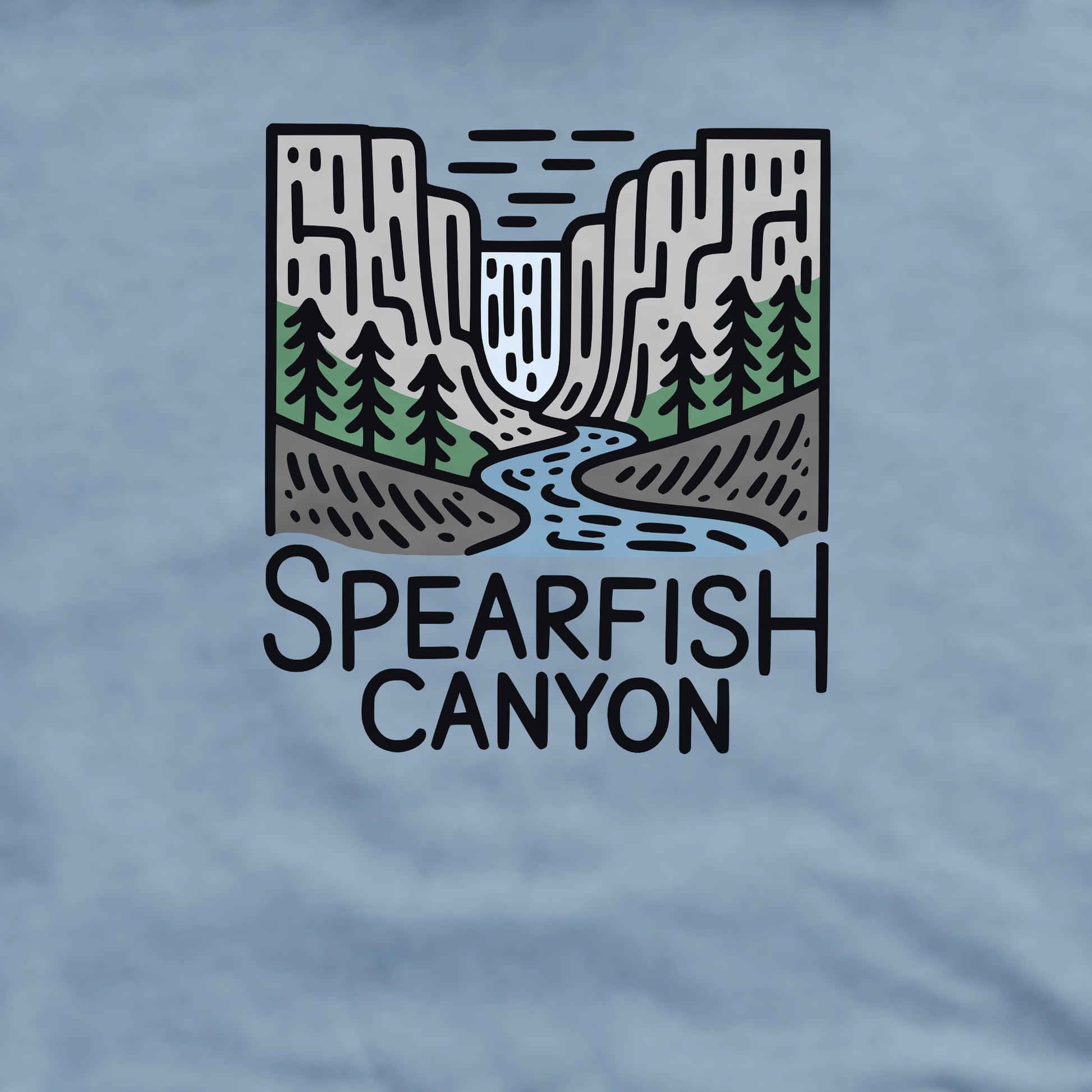 Spearfish Canyon Crewneck Sweatshirt Adventure and Outdoors Themed Sweatshirt