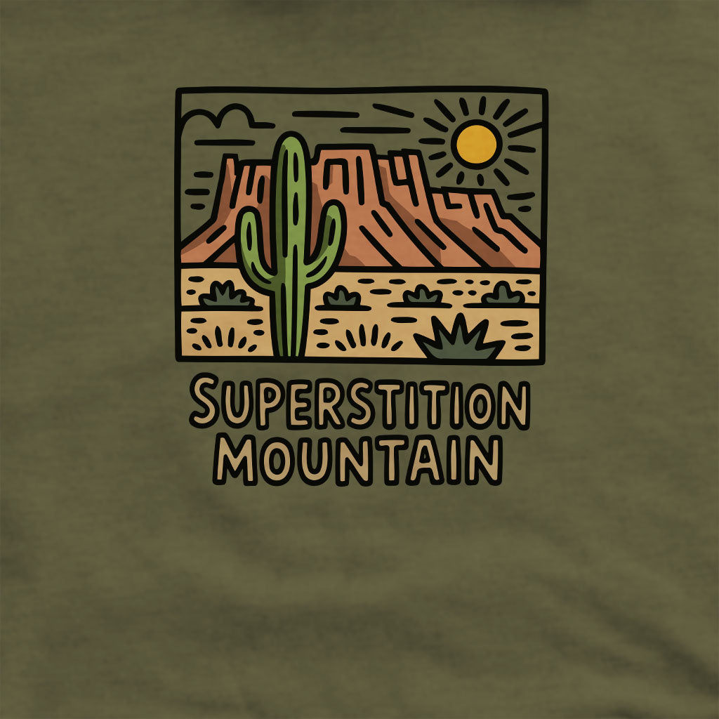 Superstition Mountain Crewneck Sweatshirt Adventure and Outdoors Themed Sweatshirt