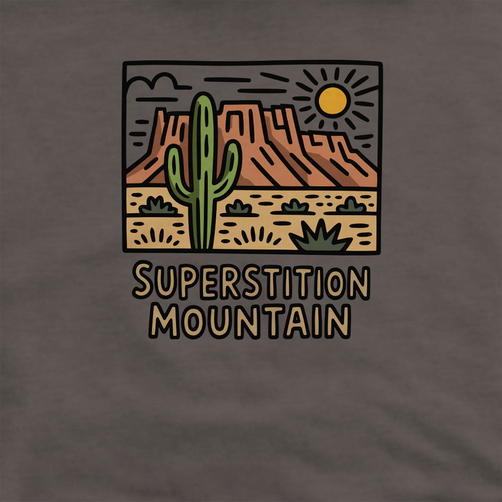 Superstition Mountain Crewneck Sweatshirt Adventure and Outdoors Themed Sweatshirt
