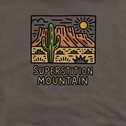 Superstition Mountain Crewneck Sweatshirt Adventure and Outdoors Themed Sweatshirt
