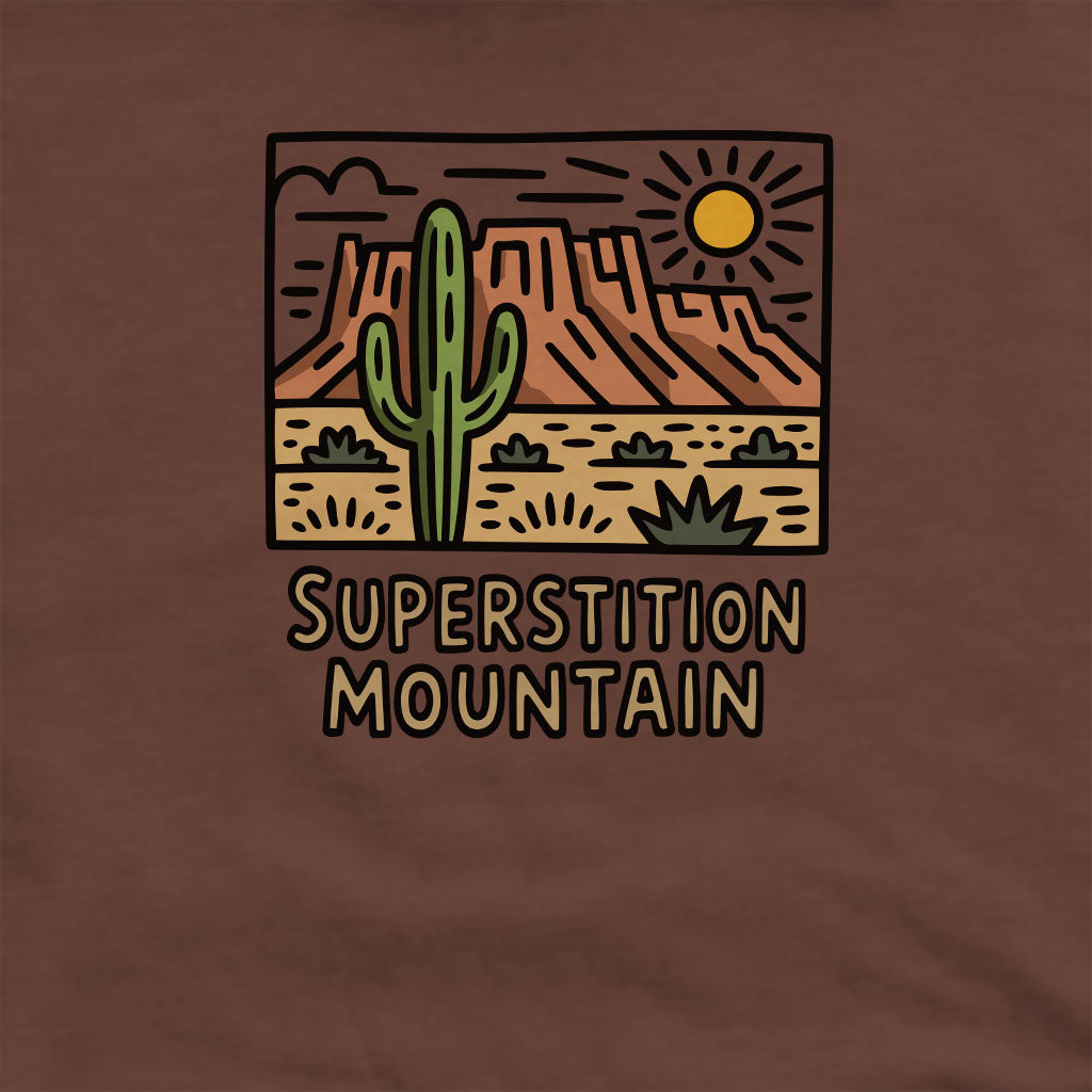 Superstition Mountain Crewneck Sweatshirt Adventure and Outdoors Themed Sweatshirt