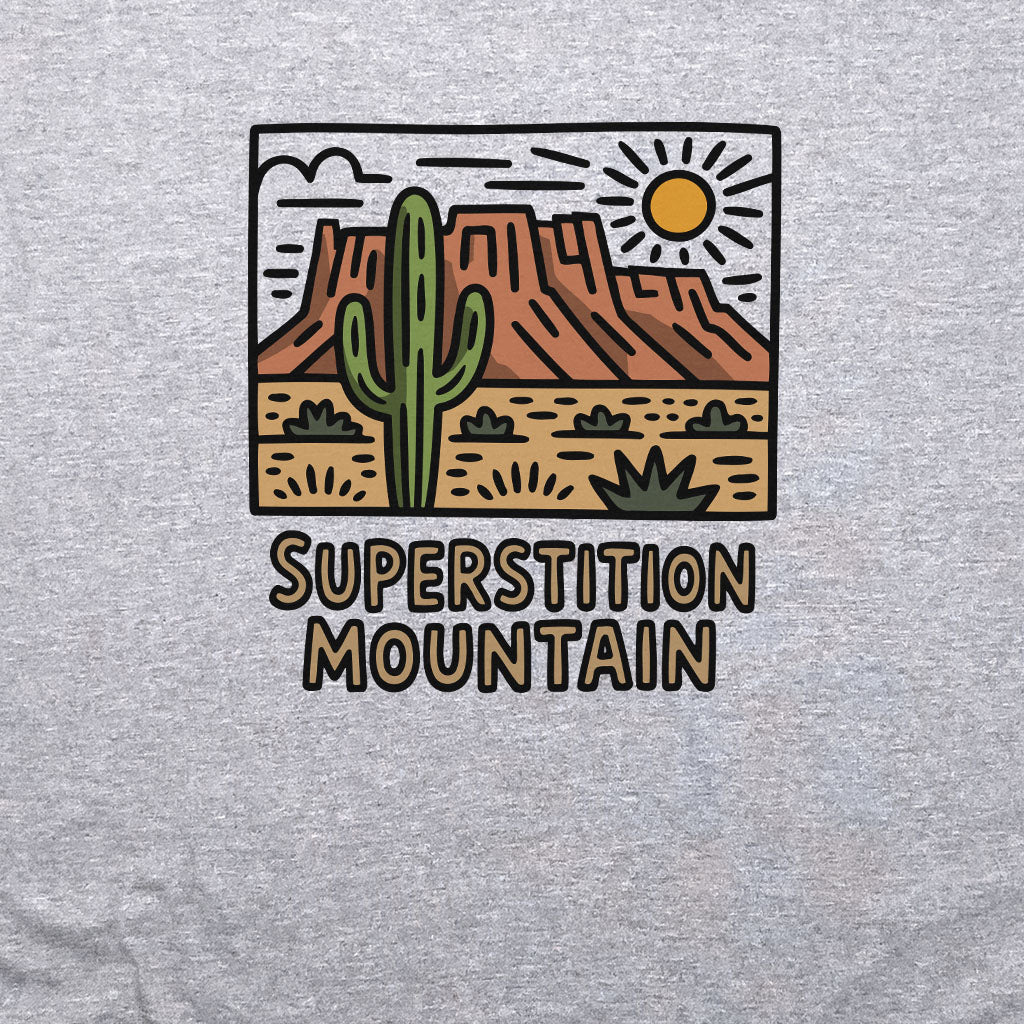 Superstition Mountain Crewneck Sweatshirt Adventure and Outdoors Themed Sweatshirt
