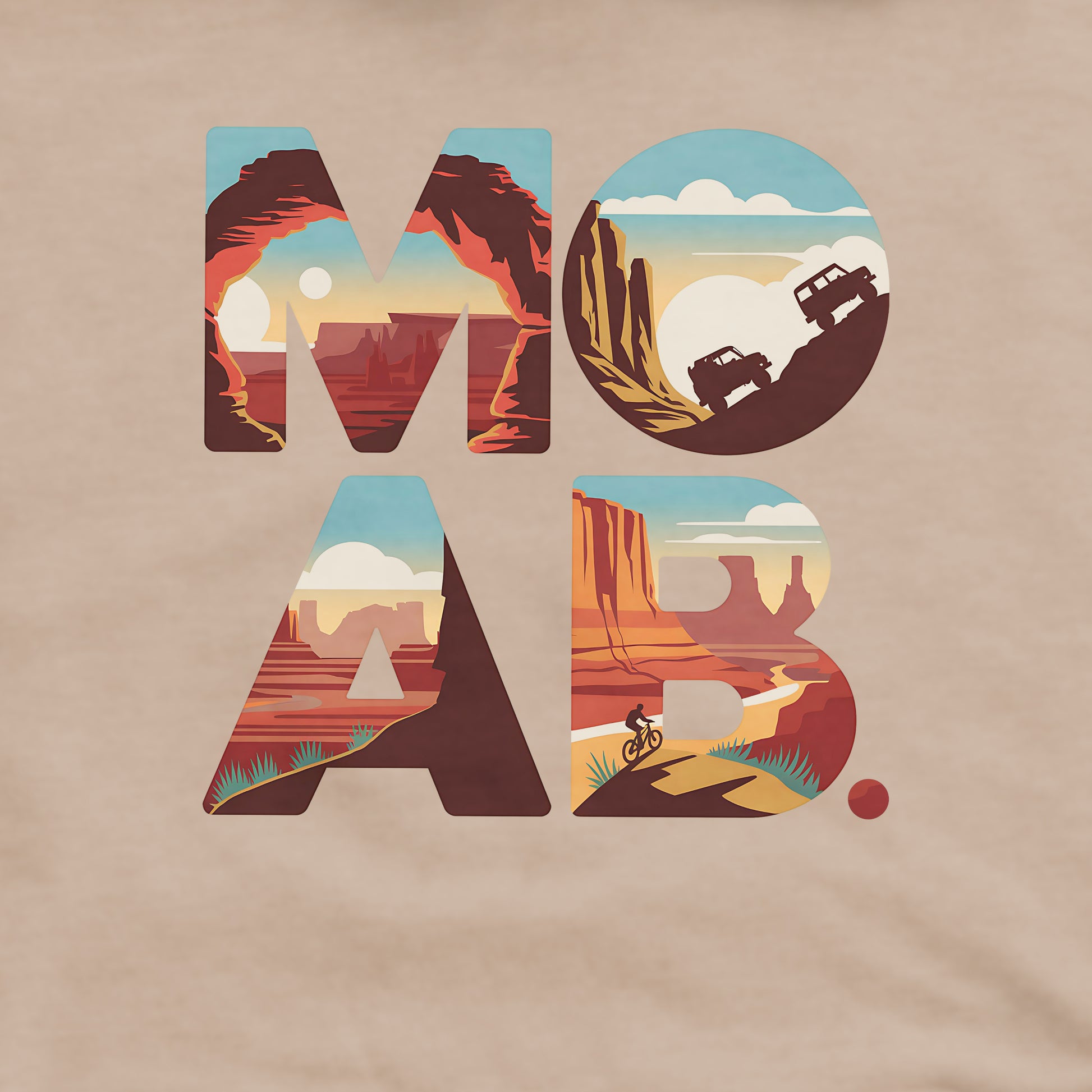 Moab Utah Crewneck Sweatshirt Adventure and Outdoors Themed Sweatshirt