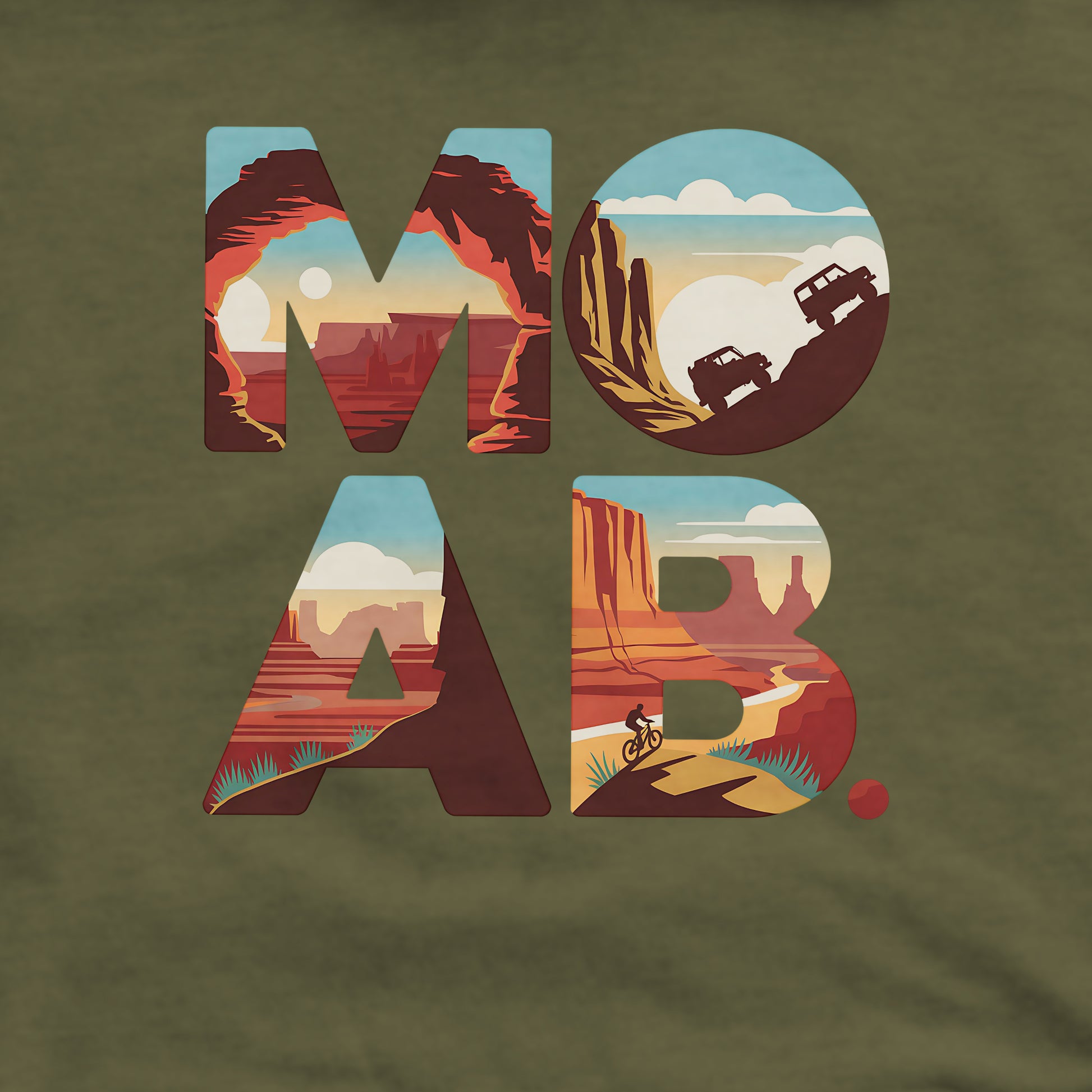 Moab Utah Crewneck Sweatshirt Adventure and Outdoors Themed Sweatshirt