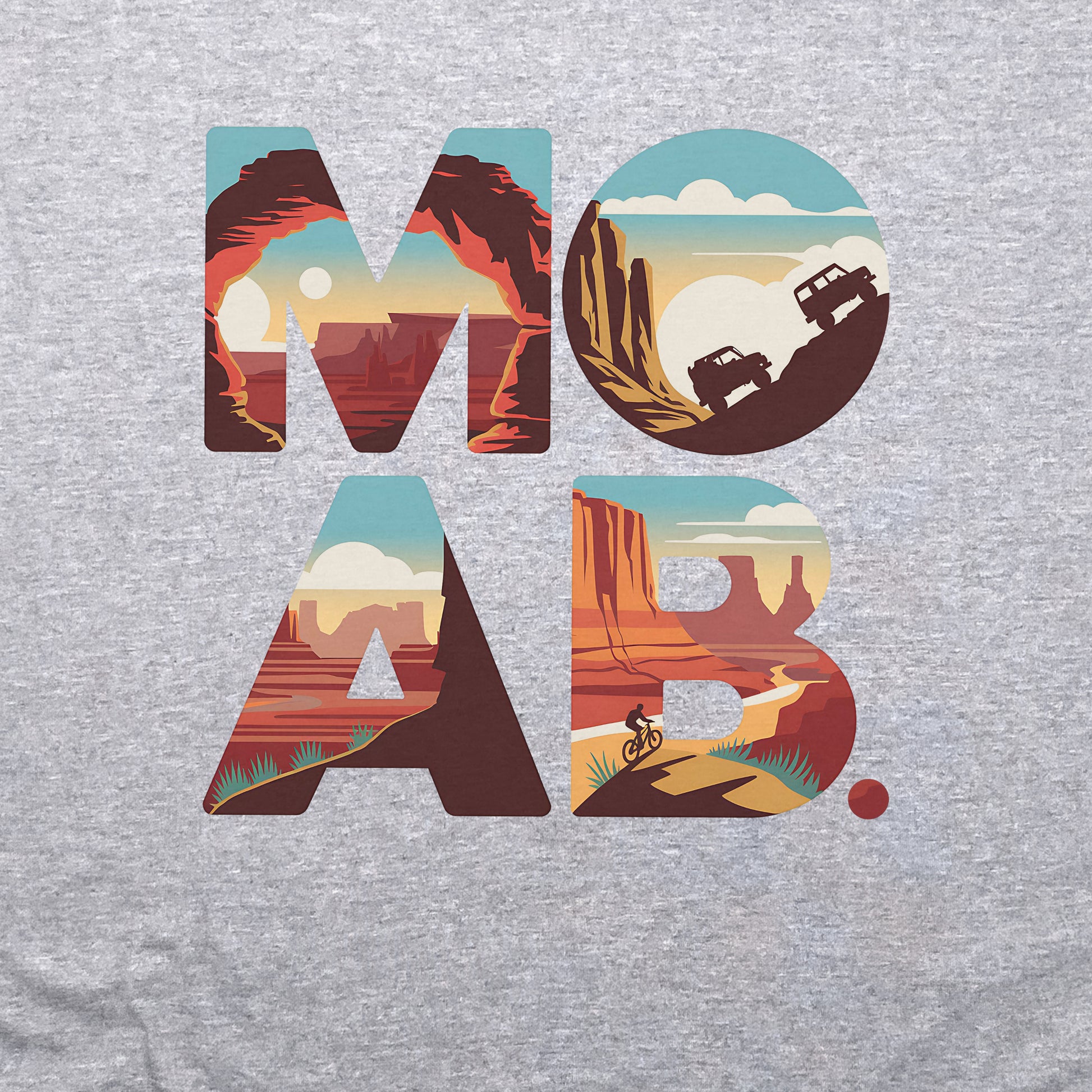 Moab Utah Crewneck Sweatshirt Adventure and Outdoors Themed Sweatshirt