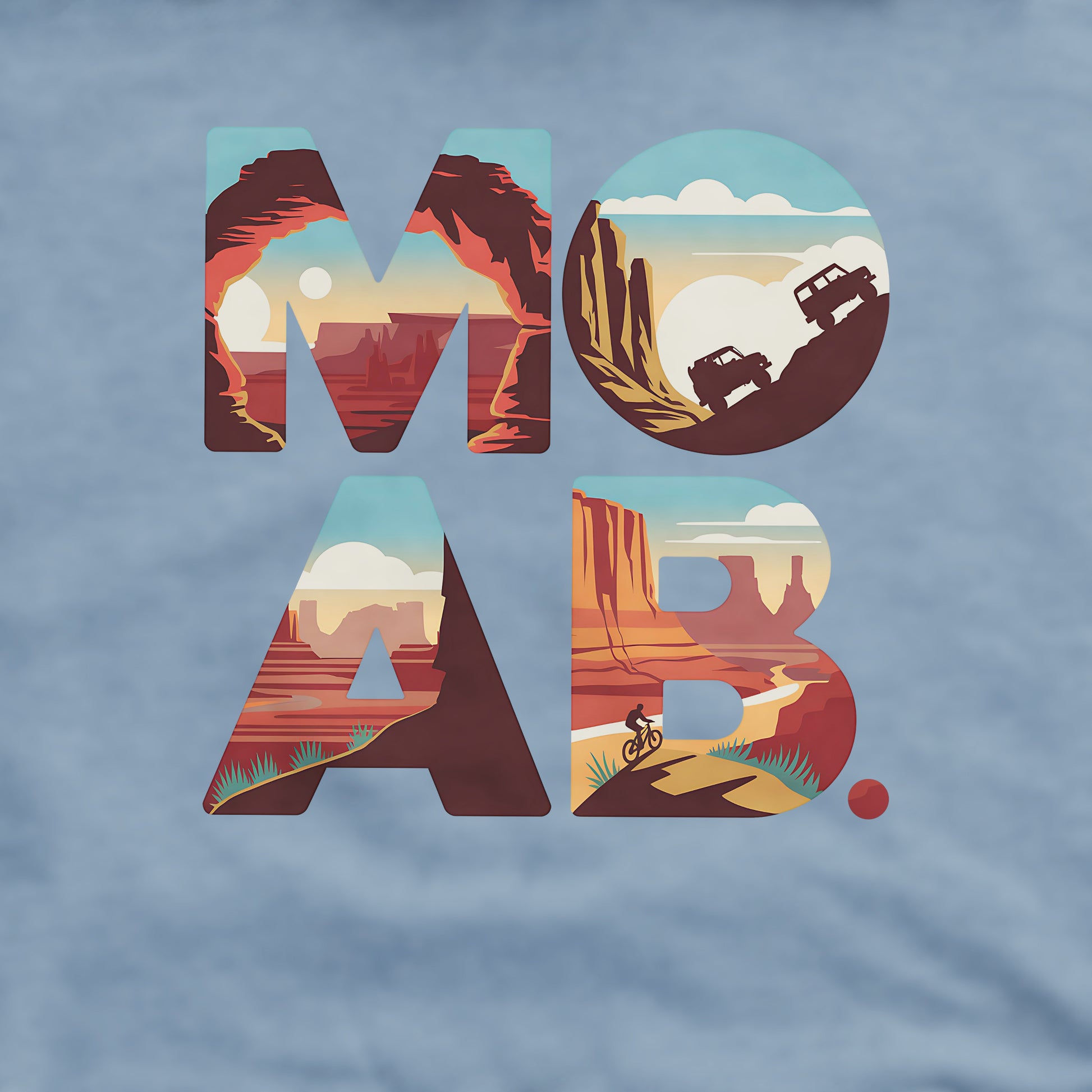 Moab Utah Crewneck Sweatshirt Adventure and Outdoors Themed Sweatshirt
