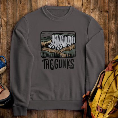 Shawangunk Ridge Crewneck Sweatshirt Charcoal Adventure and Outdoors Themed Sweatshirt