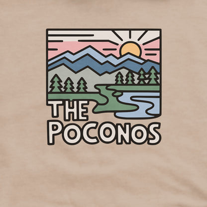 Poconos Mountains Hoodie Adventure and Outdoors Themed Hoodie