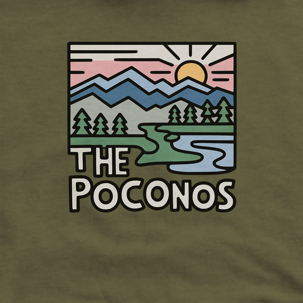 Poconos Mountains Hoodie Adventure and Outdoors Themed Hoodie
