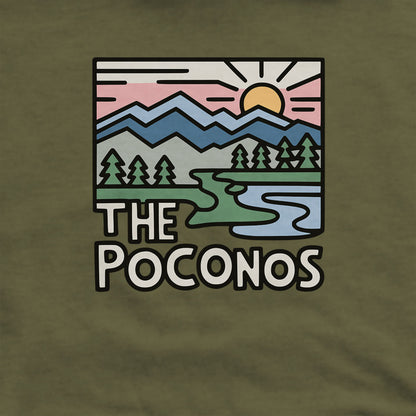 Poconos Mountains Hoodie Adventure and Outdoors Themed Hoodie