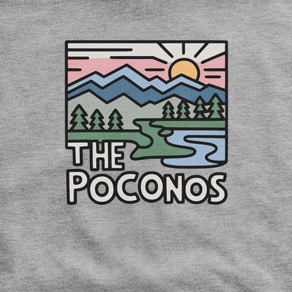 Poconos Mountains Hoodie Adventure and Outdoors Themed Hoodie