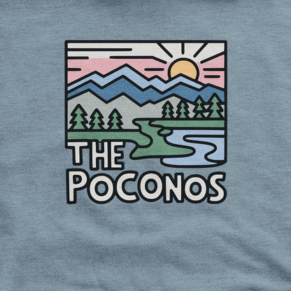 Poconos Mountains Hoodie Adventure and Outdoors Themed Hoodie