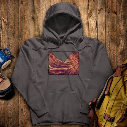 The Wave Hoodie Charcoal Adventure and Outdoors Themed Hoodie