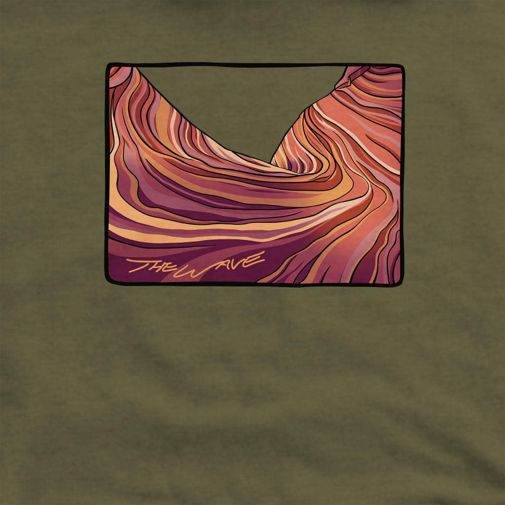 The Wave Crewneck Sweatshirt Adventure and Outdoors Themed Sweatshirt