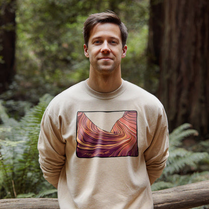 The Wave Crewneck Sweatshirt Adventure and Outdoors Themed Sweatshirt