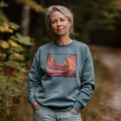 The Wave Crewneck Sweatshirt Adventure and Outdoors Themed Sweatshirt