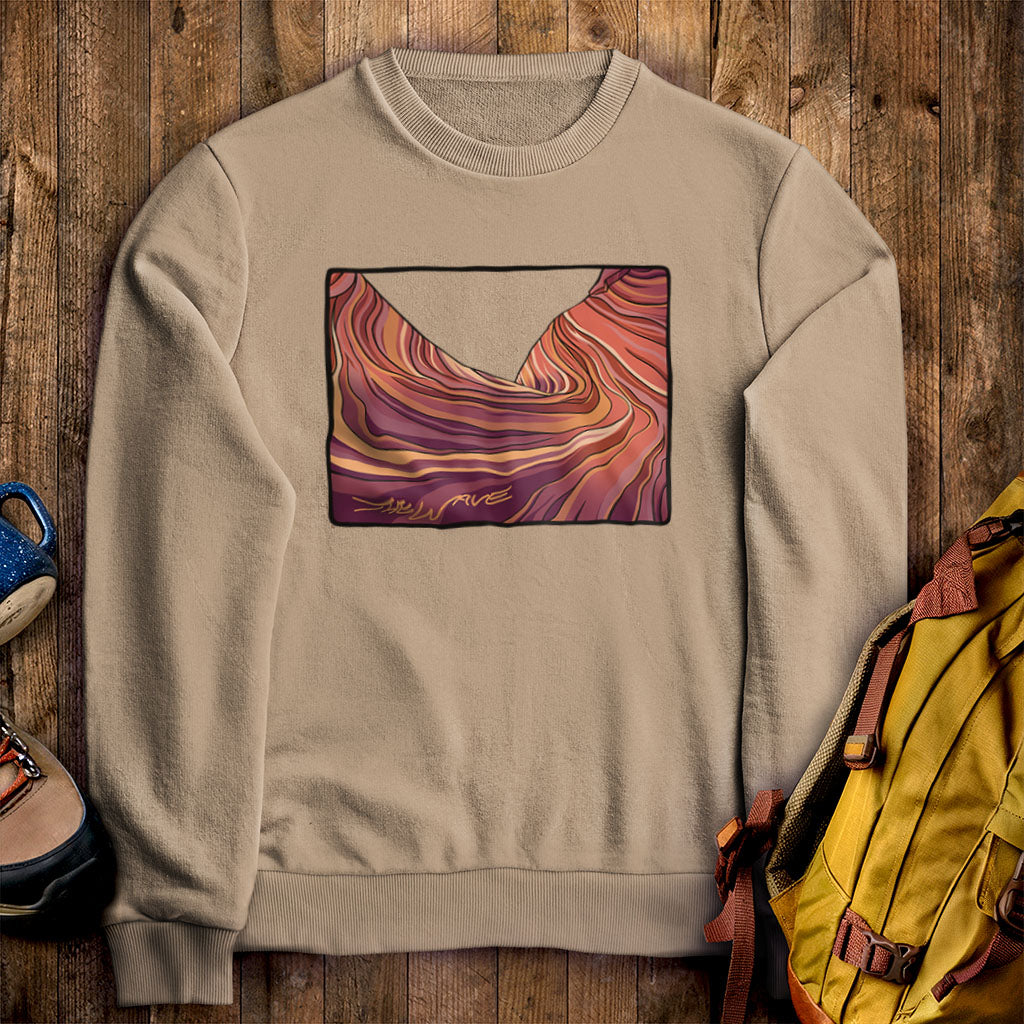 The Wave Crewneck Sweatshirt Sand Adventure and Outdoors Themed Sweatshirt