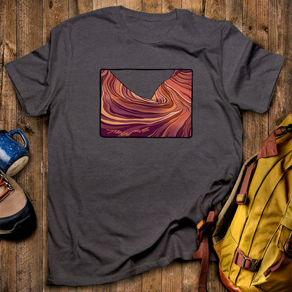 The Wave T-Shirt Dark Heather Adventure and Outdoors Themed T-Shirt