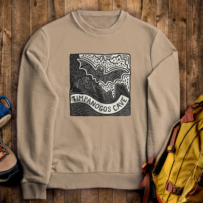 Timpanogos Cave Crewneck Sweatshirt Sand Adventure and Outdoors Themed Sweatshirt