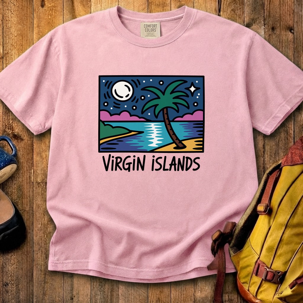 Virgin Islands at Night Cotton T-Shirt