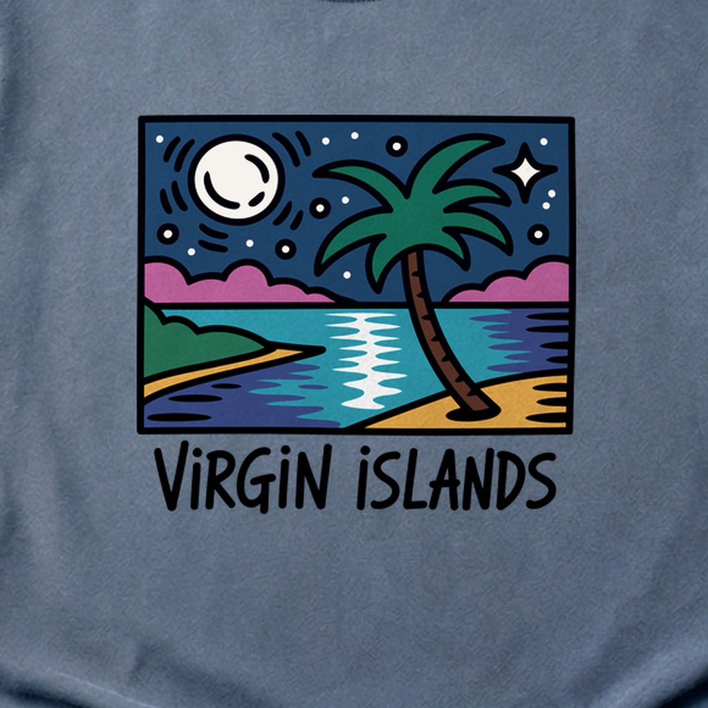 Virgin Islands at Night Cotton T-Shirt