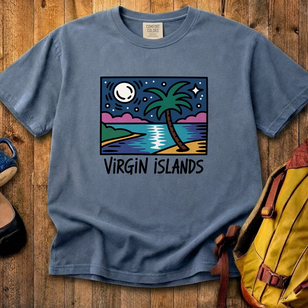 Virgin Islands at Night Cotton T-Shirt