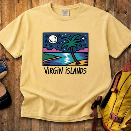 Virgin Islands at Night Cotton T-Shirt