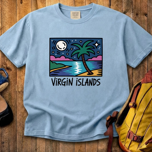 Virgin Islands at Night Cotton T-Shirt