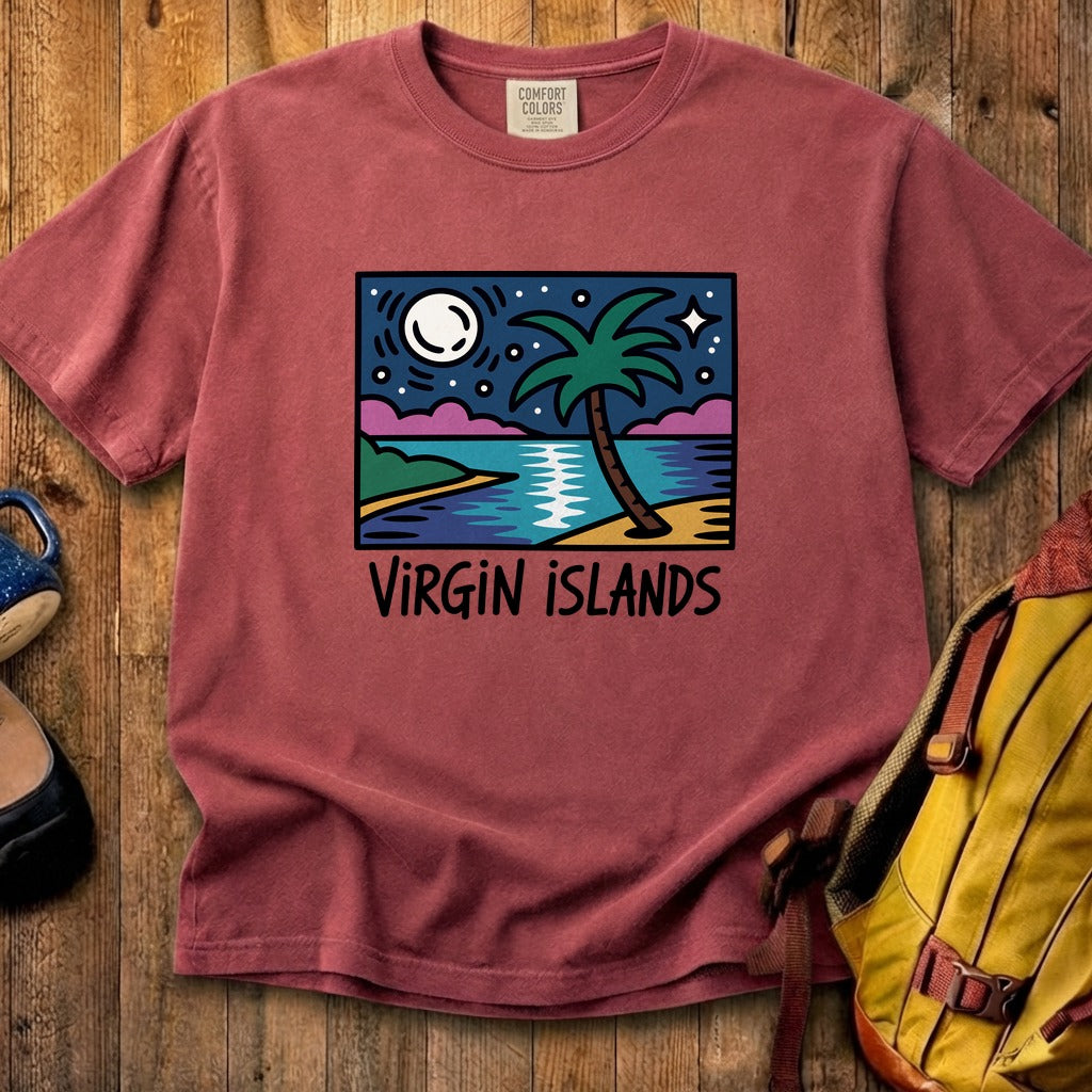 Virgin Islands at Night Cotton T-Shirt