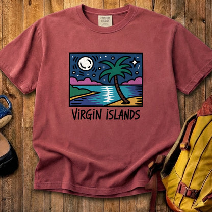Virgin Islands at Night Cotton T-Shirt