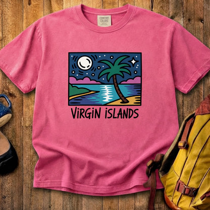 Virgin Islands at Night Cotton T-Shirt
