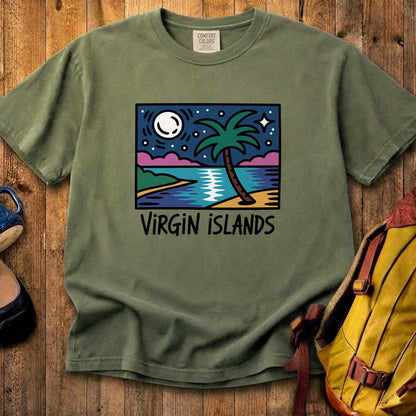 Virgin Islands at Night Cotton T-Shirt