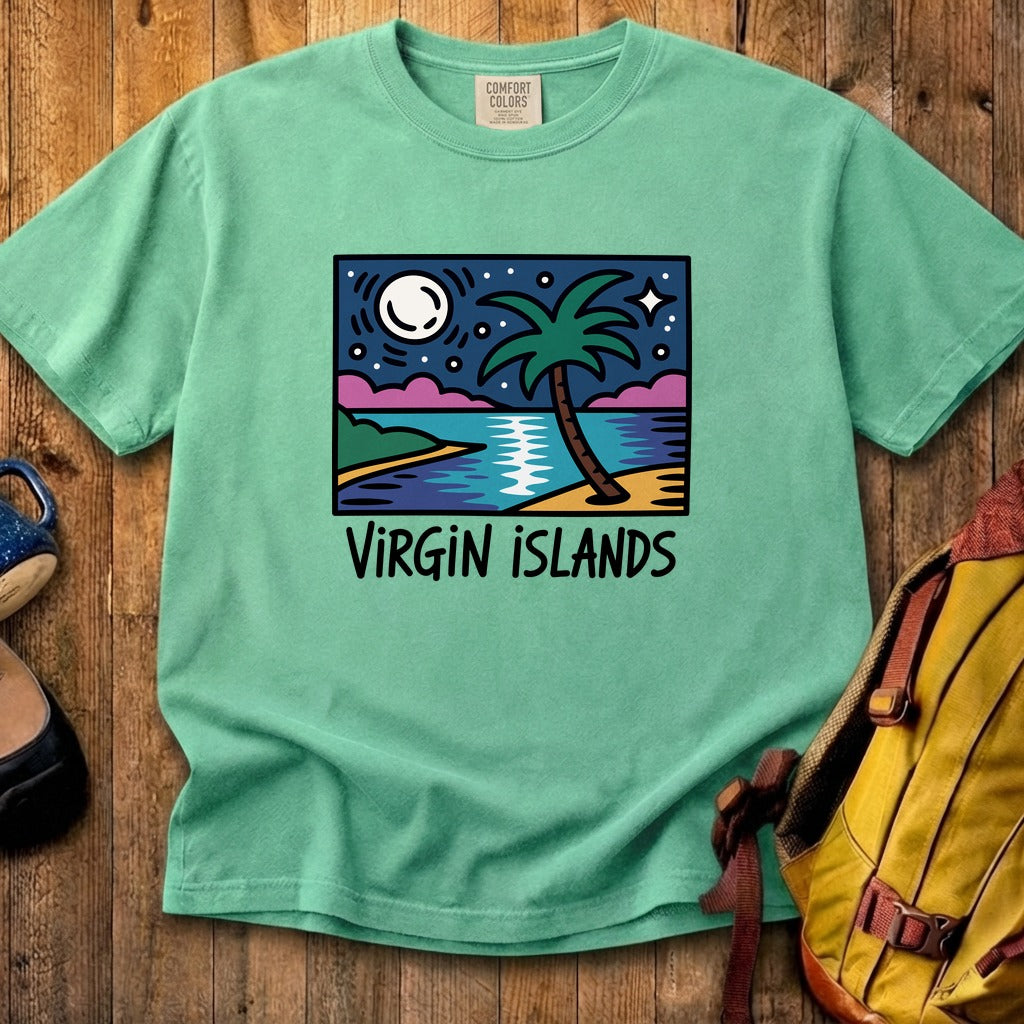 Virgin Islands at Night Cotton T-Shirt